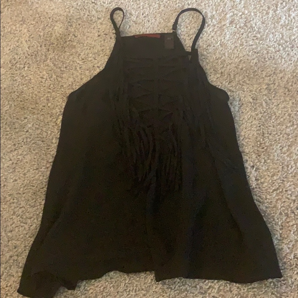 Fringe BKE red tank top